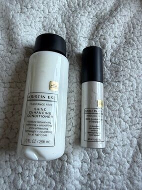 Kristin Ess Fragrance Free Shine Enhancing Conditioner & Dry Shampoo - White